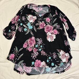 White Birch 3/4 sleeve blouse L